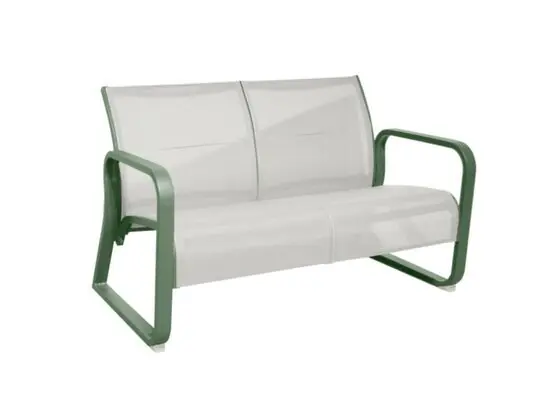 Haute Qualité Canapé de jardin QUENZA II aluminium amande chevron chevron, Livraison à domicile incluse - PROLOISIRS