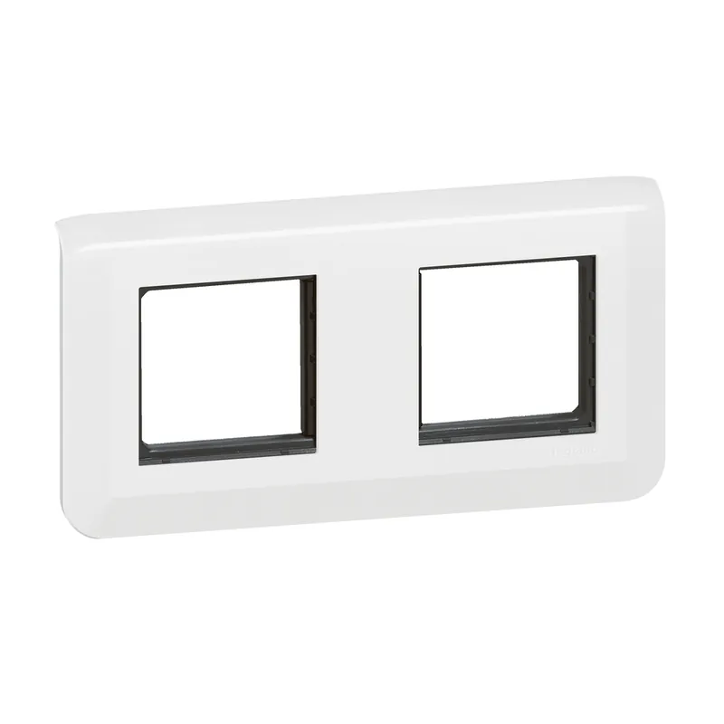 Plaque de finition 2 x 2 modules horizontale Blanc - Mosaic LEGRAND Soldes