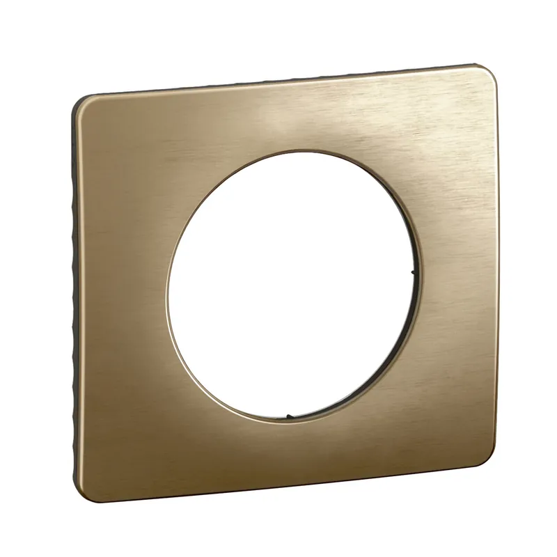 Plaque de finition 1 poste Bronze satiné - Céliane LEGRAND Super Prix