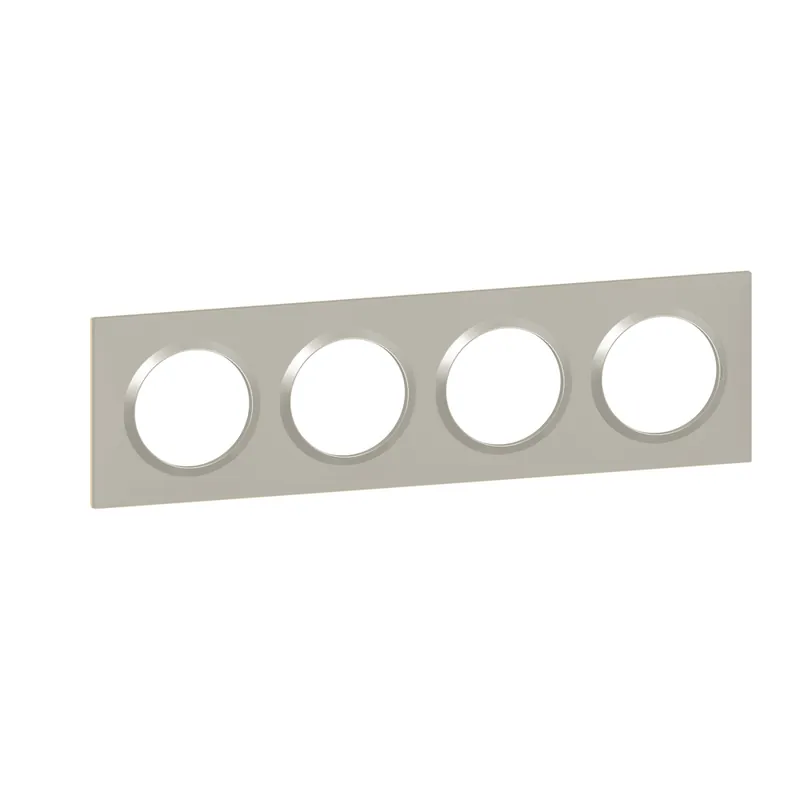 Plaque de finition 4 postes carrée Plume - Dooxie LEGRAND Marque