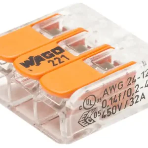 Connecteurs électriques 3 entrées - Lot de 40 - S221 - 32A WAGO Soldes