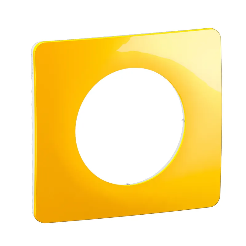 Plaque de finition 1 poste Jaune safran - Céliane LEGRAND Marque
