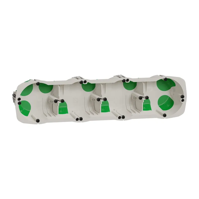 Bon Plan Boîte d‘encastrement étanche 4 postes 67x40mm IP40 matériaux creux - Multifix Air SCHNEIDER ELECTRIC