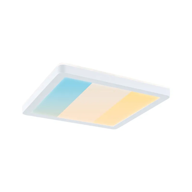 Usine Directe Plafonnier LED salle de bain IP44 1160 lumens lumière blanc variable 19x19cm Blanc - Atria Shine PAULMANN