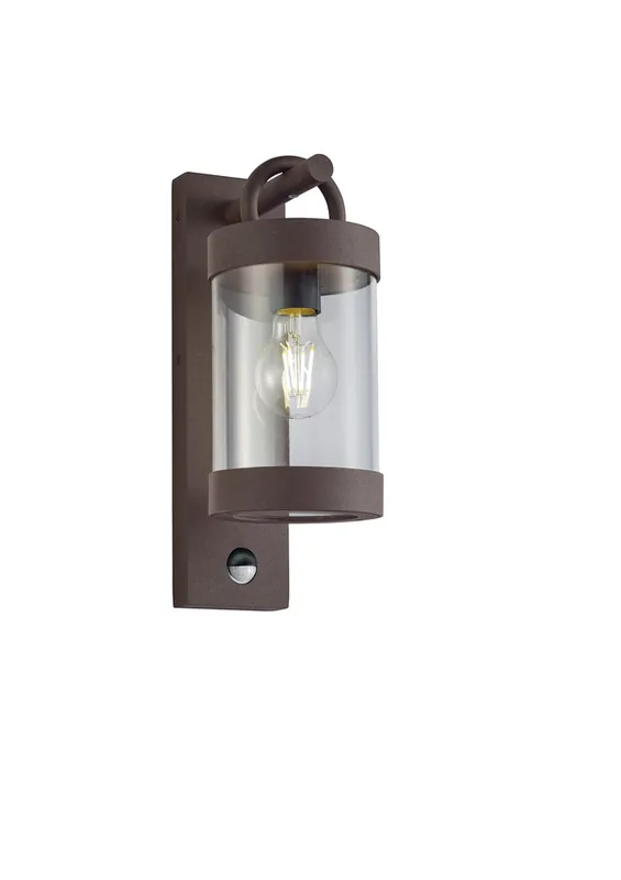 Acheter En Ligne Applique extérieur E27 détecteur de mouvements IP44 28W Rouille - Sambesi TRIO