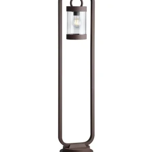 Bon Plan Potelet extérieur E27 100cm détecteur crépusculaire IP44 28W Rouille - Sambesi TRIO