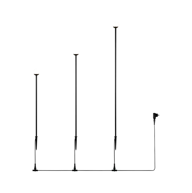 Bornes extérieur à piquer sur secteur 3 hauteurs LED blanc chaud IP44 par 3 - Scoop REALITY Commande En Gros
