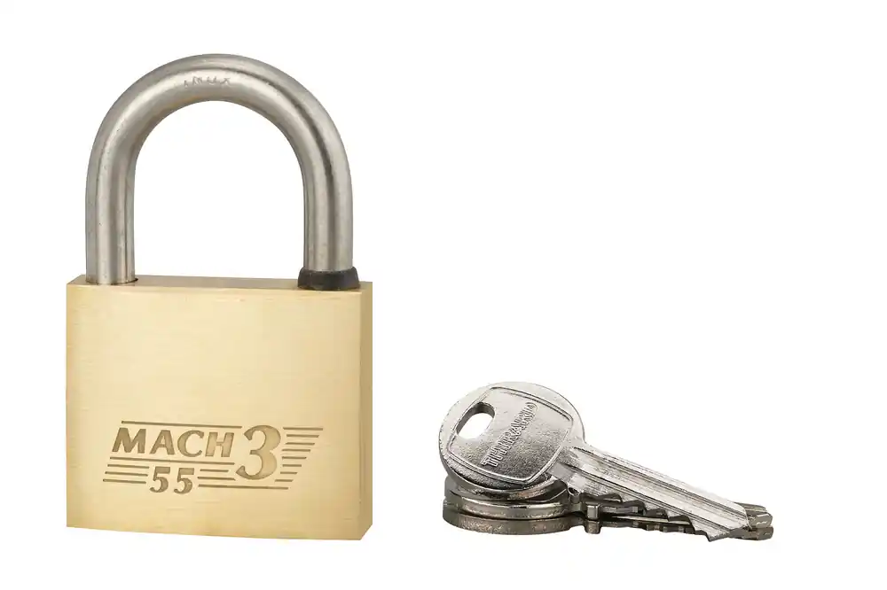 Cadenas à clé Mach 3 largeur 55 mm anse haute 128 mm THIRARD Dernière Chance