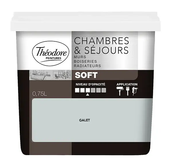 Peinture murale Chambres & Séjours Galet 0,75L THEODORE PEINTURES Réduction
