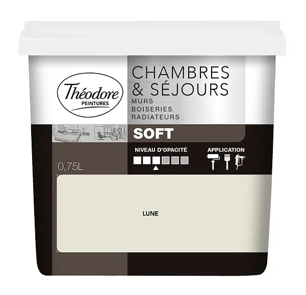 Peinture murale décorative Soft Lune - 0,75L THEODORE PEINTURES Nouvelle Collection