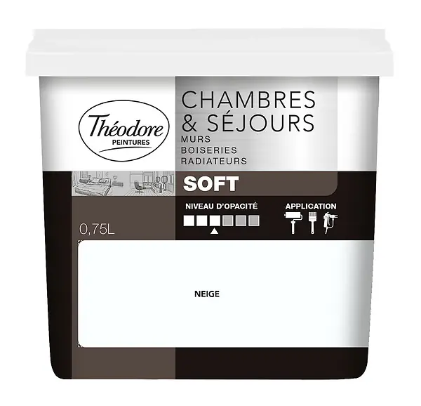 Peinture intérieure mate - Soft Neige - 0,75L THEODORE PEINTURES Prix Réduit