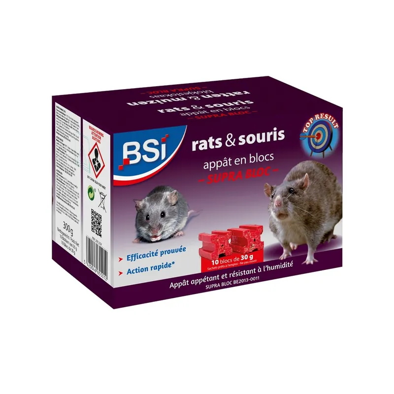 Promotion Anti-nuisibles Supra Bloc 300 gr - BSI