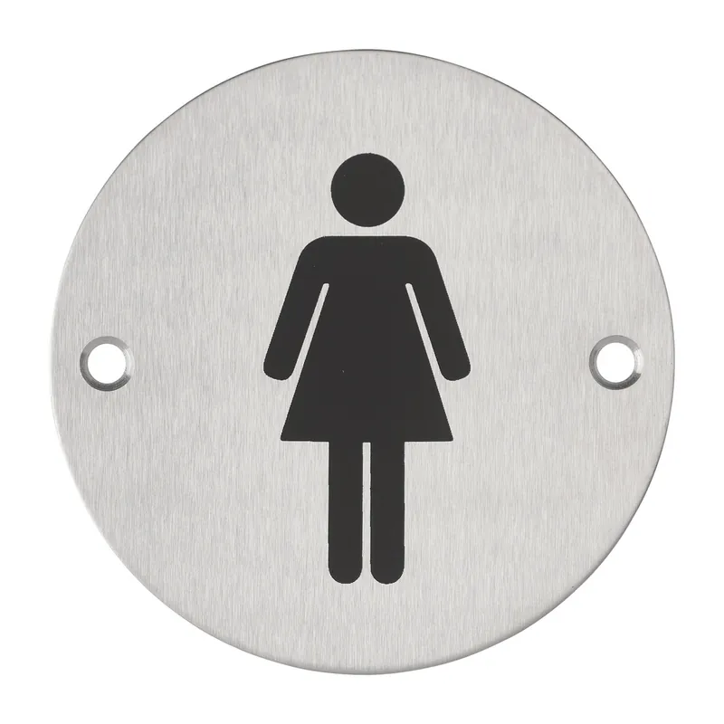 Satisfait Ou Remboursé Plaque signalétique à visser Wc femme diamètre 76 mm THIRARD