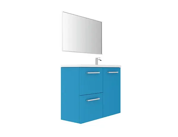 Set de 2 côtes en MDF bleu - l33,2xH70cm VIF Bon Plan