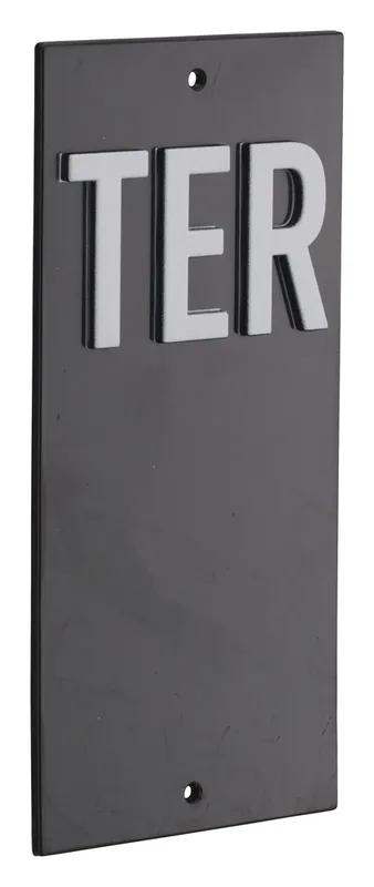Jusqu'à Épuisement Des Stocks Plaque signalétique lettre Ter à visser 56 x 130 mm noir THIRARD