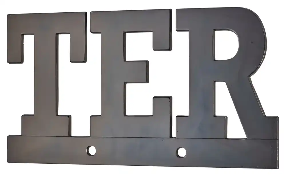 Plaque signalétique lettre Ter à visser 80 x 130 mm noir THIRARD Expédié Aujourd'hui