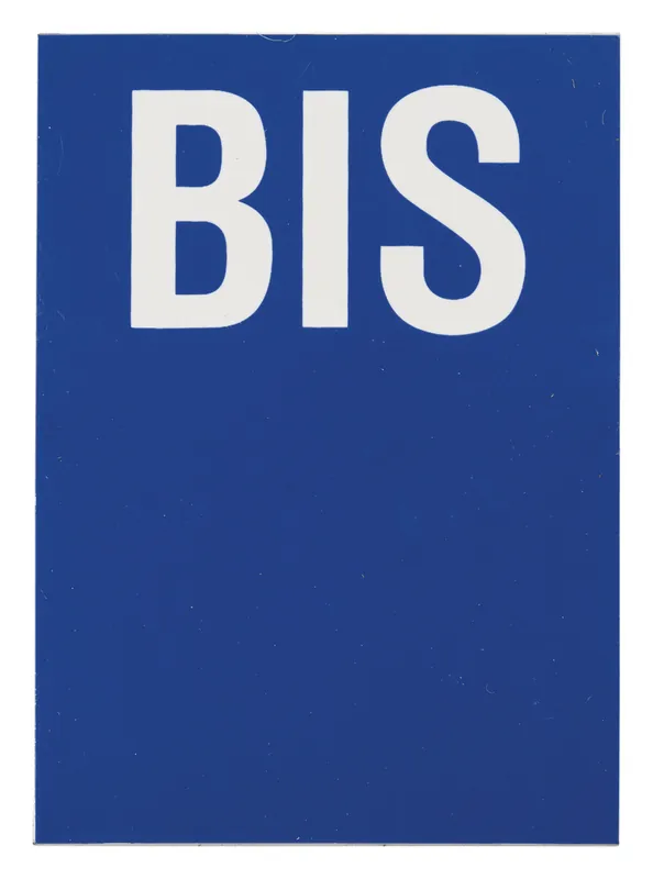 Plaque signalétique lettre Bis adhésive 65 x 90 mm fond bleu THIRARD Affaire À Saisir