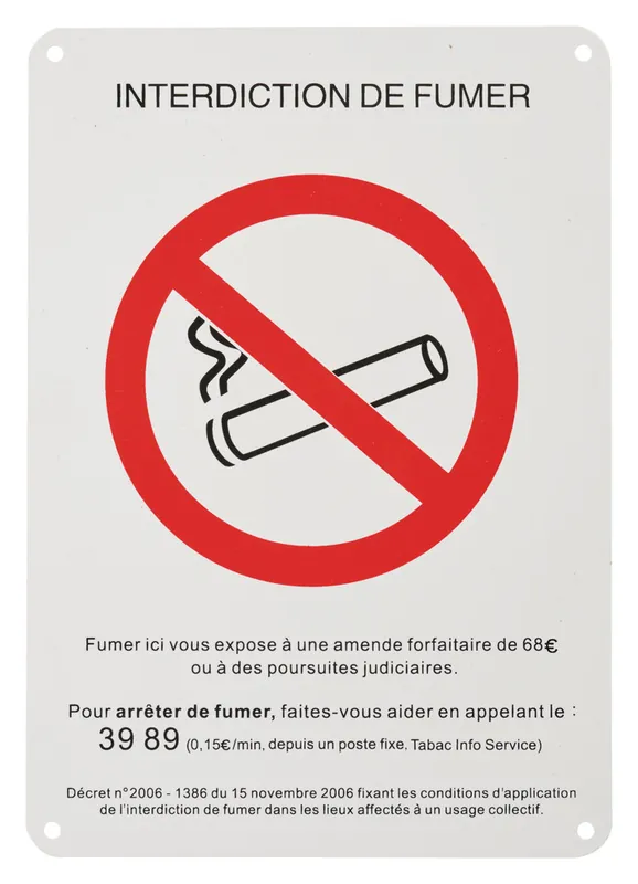 Plaque signalétique adhésive Défense de fumer 148 x 210 mm THIRARD Marque