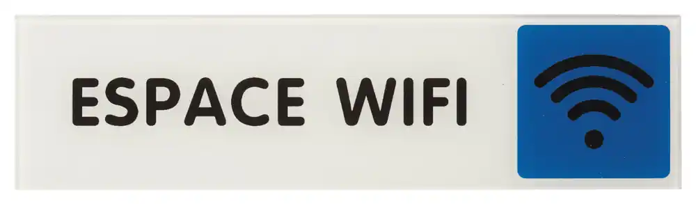 Populaire Plaque signalétique adhésive Espace Wifi 170 x 45 mm THIRARD