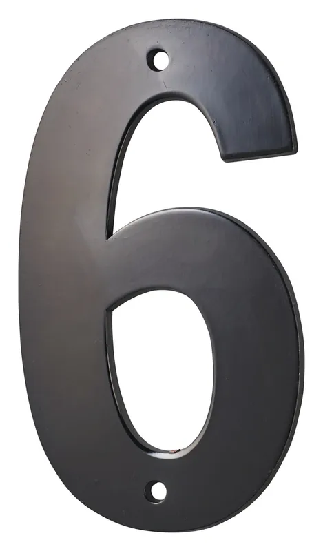 Chiffre 6 à visser hauteur 80 mm noir THIRARD Vente Directe