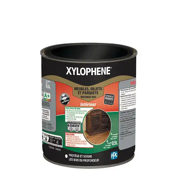 Traitement meubles et objets anciens - Xylophène - 0,5L XYLOPHENE Promotion Saisonnière