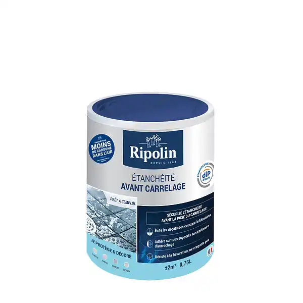 Quantité Limitée Étanchéité avant carrelage blanc mat - 0,75L RIPOLIN