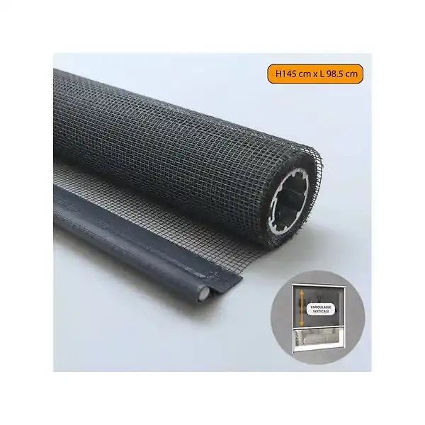 Toile de remplacement pour moustiquaire enroulable petit modèle (MREA1014B) VOLET-MOUSTIQUAIRE Haute Qualité