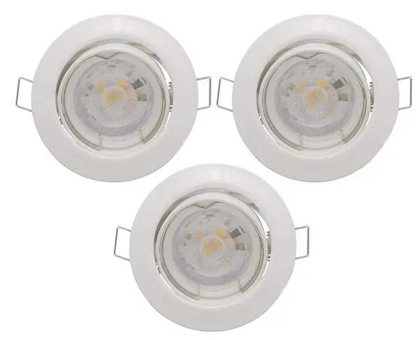 Lot de 3 spots orientables LED - Métal blanc - 4000K EASYLIGHT Expédition Rapide