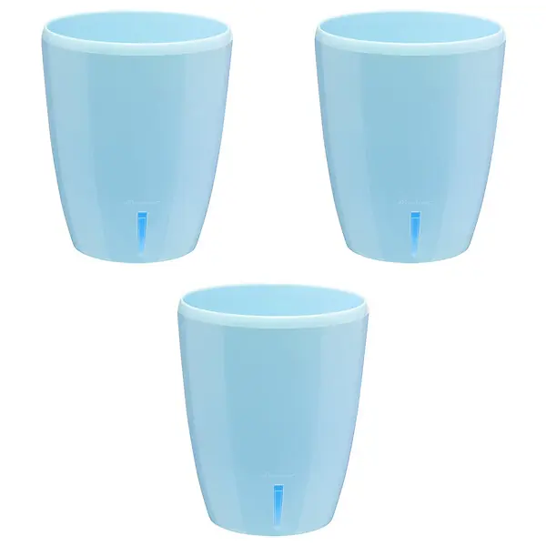 Bon Marché Lot de 3 pots pour orchidées avec réserve d‘eau - Orchidea bleu 2 litres GT GARDEN