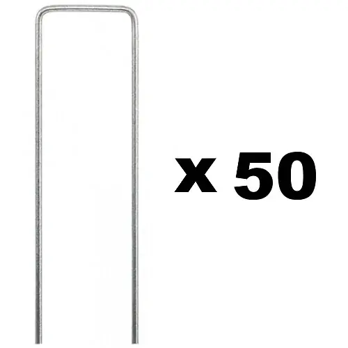 Produit De Marque Lot de 50 piquets de fixation pour jardin en acier galvanisé - 30 x 200 mm GT GARDEN