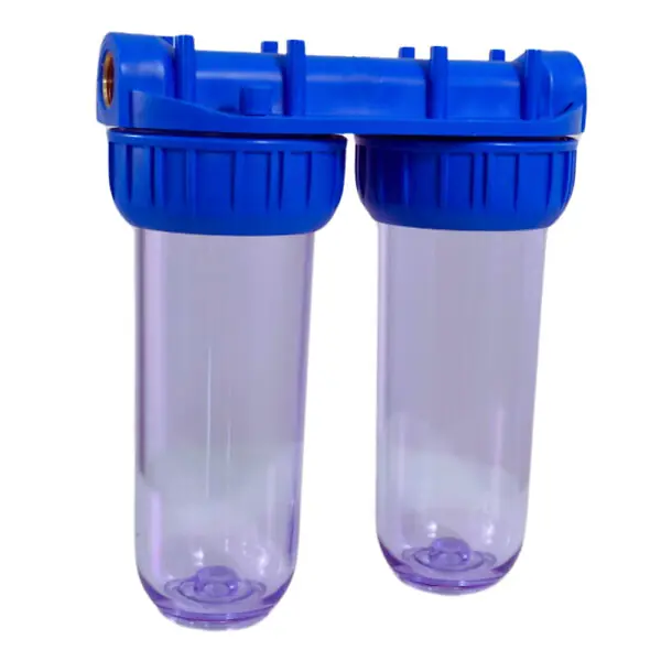 Bon Plan Swiss Aqua Technologies Double filtre transparent 1", pour un traitement de l‘eau deux fois plus efficace (SATHF1D)
