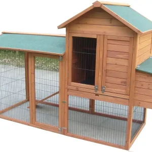 Achat Immédiat Poulailler en bois bi corps 2,13 m² double toit bitumé, Livraison à domicile incluse - HABRITA