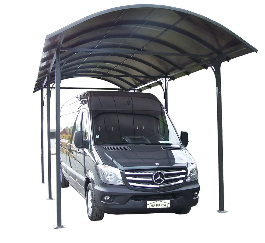Commander Maintenant Carport en aluminium pour camionnette, camping-car, caravane et bateau 27,51 m², Livraison à domicile incluse - HABRITA