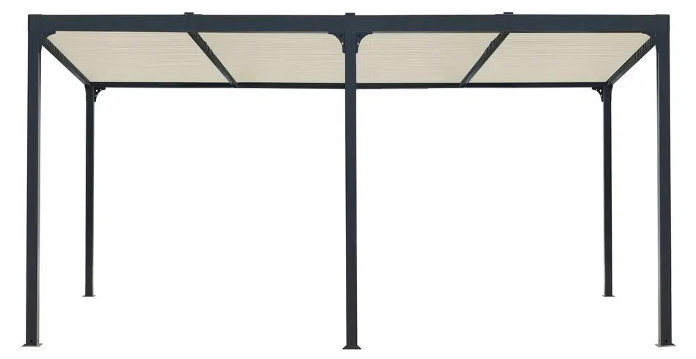 Pergola bioclimatique autoportante en aluminium XXL PER3660BIW gris 21,52 m², Livraison à domicile incluse - HABRITA Dernière Chance
