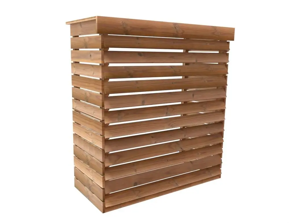 Habillage pour groupe de climatisation extérieur et pompe à chaleur en bois 132 x 58 x 147 cm, Livraison à domicile incluse - HABRITA Populaire