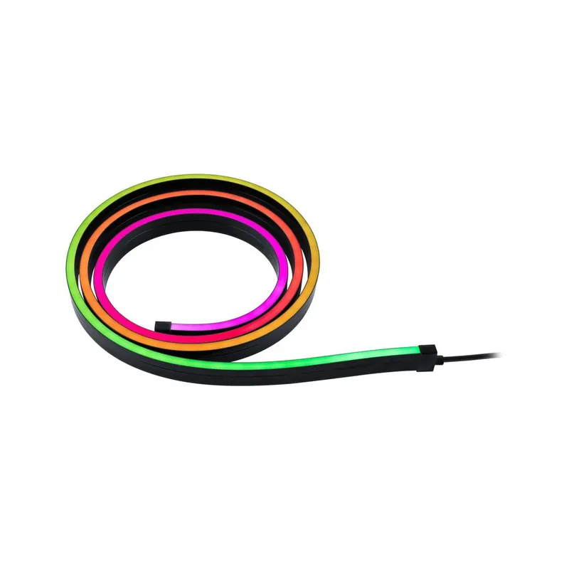Super Prix Ruban LED USB RGBW multicolore 1,5m avec télécommande Noir - Black Neon PAULMANN