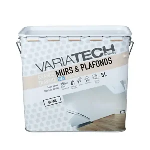 Offre Limitée Peinture mur et plafond grands travaux - Blanc - 5L VARIATECH