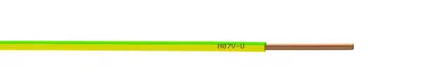Câble électrique H07VU - 1,5 mm² - Vert et jaune - 100m Réduction