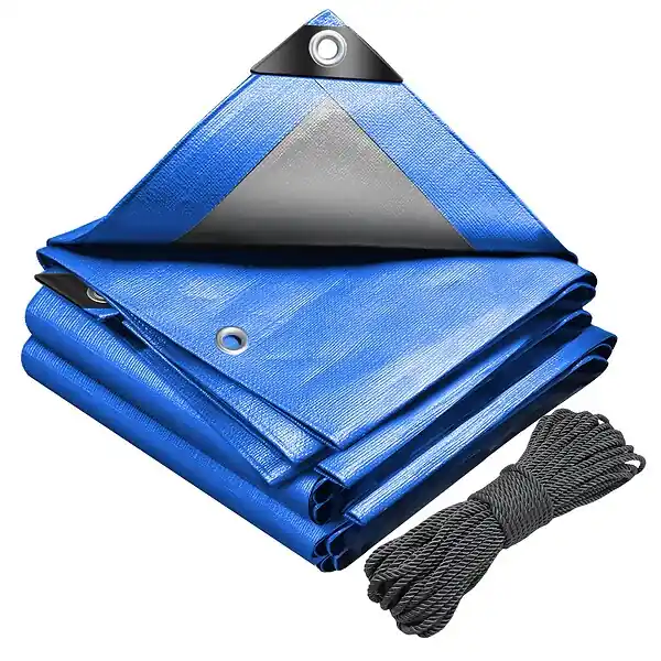 Authentique Bâche de Protection en Polyéthylène resistant et impermeable 180g/m² bleu 1.5x6m VOUNOT