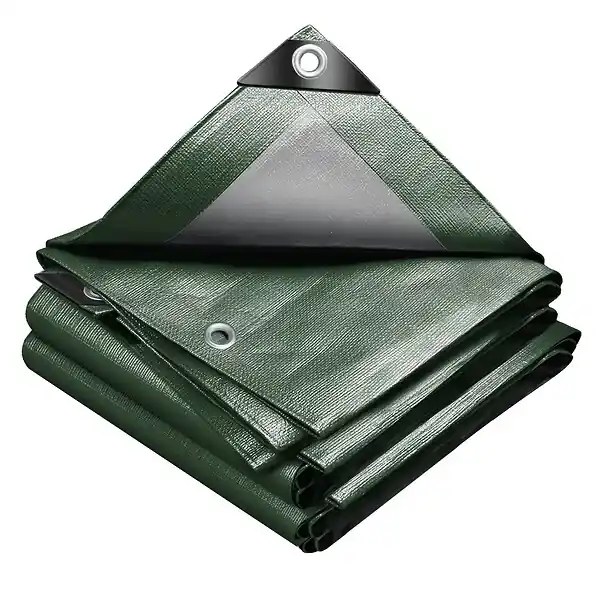 Bâche de Protection en Polyéthylène resistant et impermeable 240g/m² vert et argent 2x3m VOUNOT Meilleure Vente