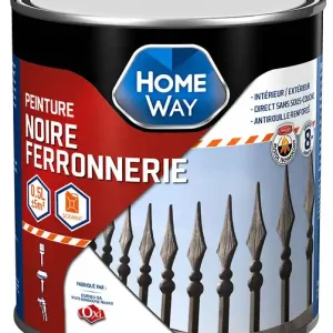 Peinture antirouille métaux Noir velours 500ml HOMEWAY Offre Du Jour