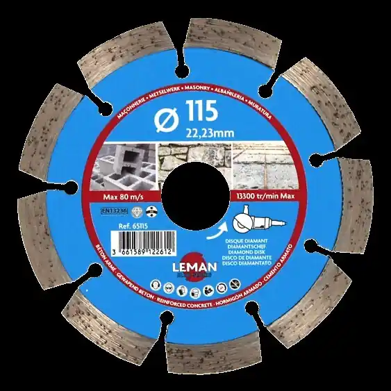 Disque diamant - Béton armé - 115mm LEMAN Acheter Direct