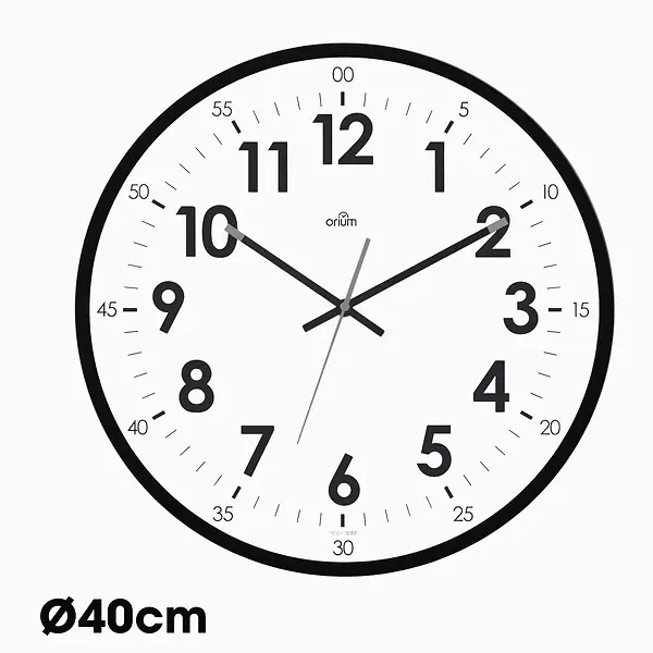 Meilleur Choix Horloge quartz silencieuse Oris Ø40cm - Noir - Orium