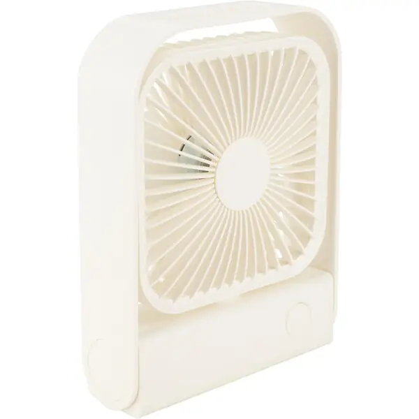 Ventilateur de table rechargeable 15 cm - blanc - Voltman Offre Exclusive