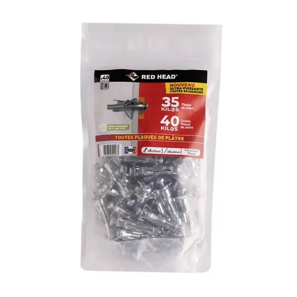 Doypack de 40 Superklix D8x35mm + TR D4x40mm RED HEAD Prix Cassé