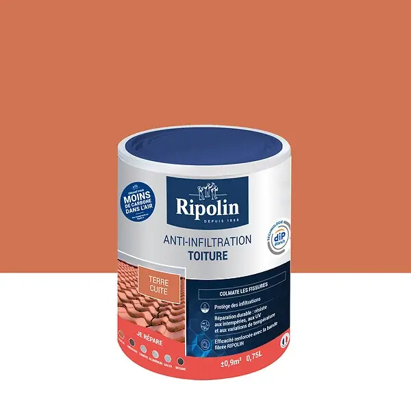 Etanchéité anti-infiltration toiture Terre cuite - 0,75L RIPOLIN Solde