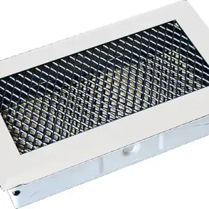 Grille de cheminée en acier - Blanc - 150x300mm AUTOGYRE Dernière Chance