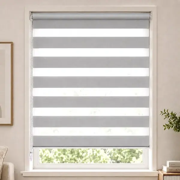 Store enrouleur jour nuit double 80x150cm Gris VOUNOT Affaire À Saisir