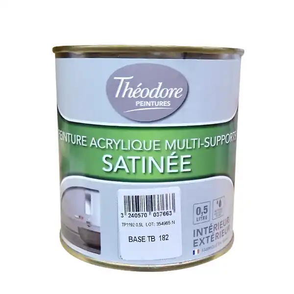 Offre Exclusive Peinture spécial bois satin - Base teintable 0,5L THEODORE PEINTURES