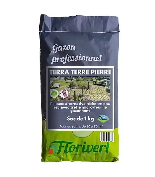 Produit De Marque Graines de pelouse Terra Terre Pierre 1 kg résistantes au sec, idéal robot tondeuse - Florivert 1206460